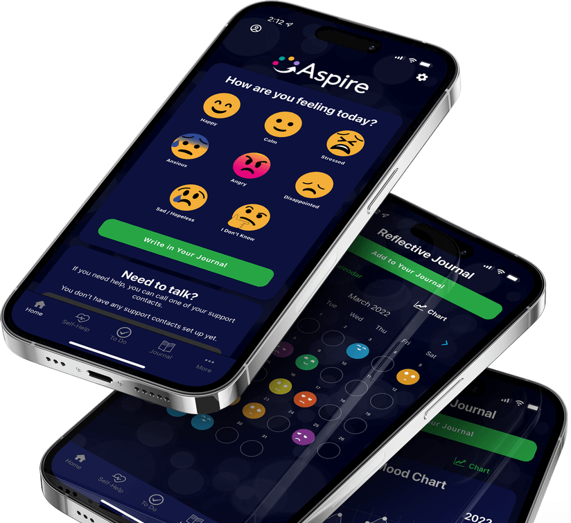 Mobile phone with app displayed
